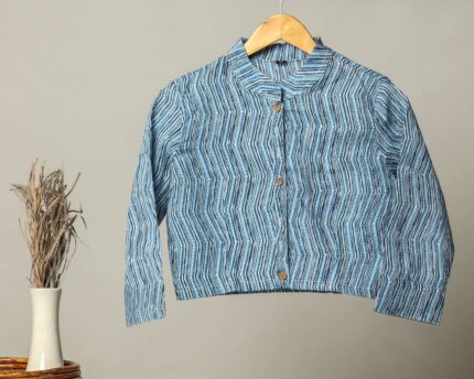 Handmade Block Print Cotton for Women ? Ethnic Floral Printed Top with Long Sleeves