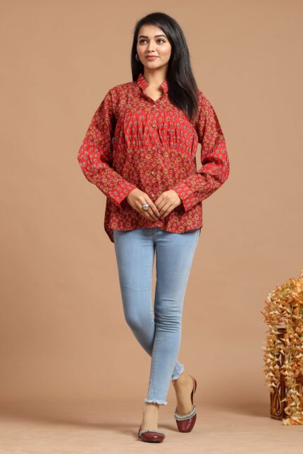 White Printed Sleeveless Top for Women ? Trendy Casual Cotton Wear